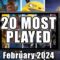 Top 20 Steam Deck Games for February 2024 by Hours Played