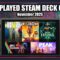 The Top 20 MOST PLAYED Steam Deck Games Of November 2025